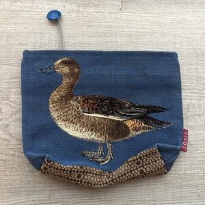 IOSIS- Yves Delorme Made in France Lined Rare Duck Makeup Bag